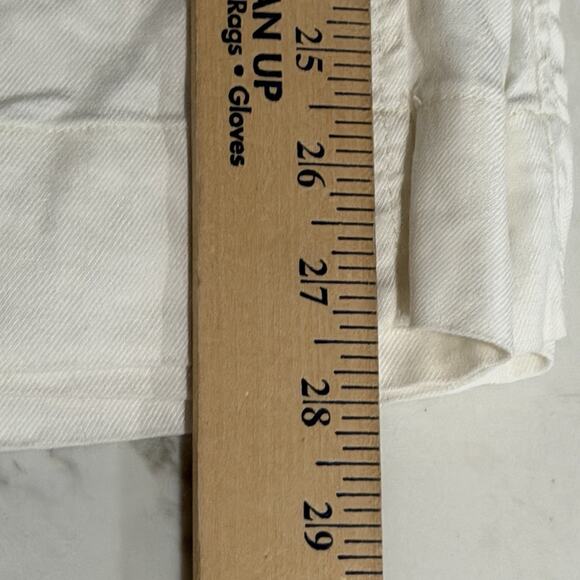 Anthropologie Level 99 Womens Pants Off White Ivory Sz 26 Wide Leg Linen Blend - Picture 7 of 8